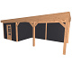 JWOODS Buitenverblijf 900x300cm incl. berging 200(b), Geschaafd met verticaal Triple rabat Zwart