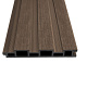 Orion composietwand 360x236 cm voor 360cm kant. Kiezelgrijs/Teak