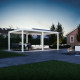 Orion Premium overkapping met elektrisch lamellendak en LED 400x600 cm Wit