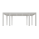 Orion Prestige overkapping met elektrisch lamellendak en LED 360x657 cm Wit