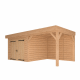 JWOODS Buitenverblijf 600x300cm incl. berging 300(b), Fijnbezaagd zweeds rabat Naturel