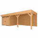 JWOODS Buitenverblijf 800x300cm incl. berging 300(b), Fijnbezaagd zweeds rabat Naturel