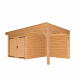 JWOODS Buitenverblijf 600x370cm incl. berging 300(b), Geschaafd met blokhutprofiel