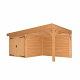 JWOODS Buitenverblijf 700x300cm incl. berging 300(b), Geschaafd met blokhutprofiel