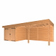 JWOODS Buitenverblijf 800x370cm incl. berging 300(b), Geschaafd met blokhutprofiel