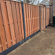 9246 hardhouten privacy tuinscherm 17 planks recht verticaal 180x180 cm tbv betonsysteem  429439