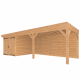 JWOODS Buitenverblijf 900x300cm incl. berging 300(b), Fijnbezaagd zweeds rabat Naturel