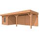 JWOODS Buitenverblijf 1000x300cm incl. berging 200(b), Fijnbezaagd zweeds rabat Naturel