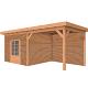 JWOODS Buitenverblijf 700x300cm incl. berging 300(b), Geschaafd met horizontaal triple rabat