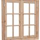 Douglas dubbel uitzetraam Prestige met dubbelglas, 112 x 120,5 cm., onbehandeld