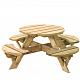 Kinderpicknicktafel Jimmy 4-persoons rond blad Ø 63 cm