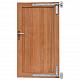 Hardhouten enkele toegangspoort verticaal geschaafd onbehandeld 100x180 cm incl. beslag