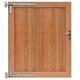 Hardhouten dubbele toegangspoort verticaal geschaafd onbehandeld 300x180 cm incl. beslag