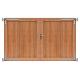 Hardhouten dubbele toegangspoort verticaal geschaafd onbehandeld 300x180 cm incl. beslag