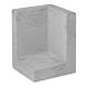 L-Hoekelement 50x50x80 cm (L x Voet x H) Grijs