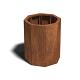 Cortenstaal achthoekige plantenbak Chicago 20, 48,3x48,3x50 cm met bodemplaat + (16) voeten