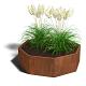 Cortenstaal achthoekige plantenbak Chicago 80, 193,1x193,1x40 cm