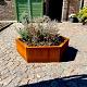 Cortenstaal zeshoekige plantenbak Denver 40, 79,3x69,3x80 cm