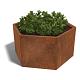 Cortenstaal zeshoekige plantenbak Denver 70, 139,3x121,70 cm