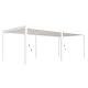 Shuttershade Aluminium Pergola 360x720x255cm White RAL 9016 Vrijstaand
