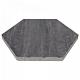 Soft Comfort Zeskant 60/52,5x30x4 cm Grijs/Zwart