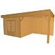 JWOODS Buitenverblijf 600x370cm incl. berging 300(b), Geschaafd met verticaal Triple rabat Naturel