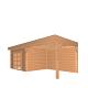 JWOODS Buitenverblijf 700x300cm incl. berging 300(b), Geschaafd met blokhutprofiel