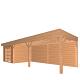JWOODS Buitenverblijf 900x300cm incl. berging 300(b), Geschaafd met blokhutprofiel