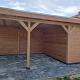 JWOODS Buitenverblijf 900x370cm incl. berging 300(b), Geschaafd met blokhutprofiel